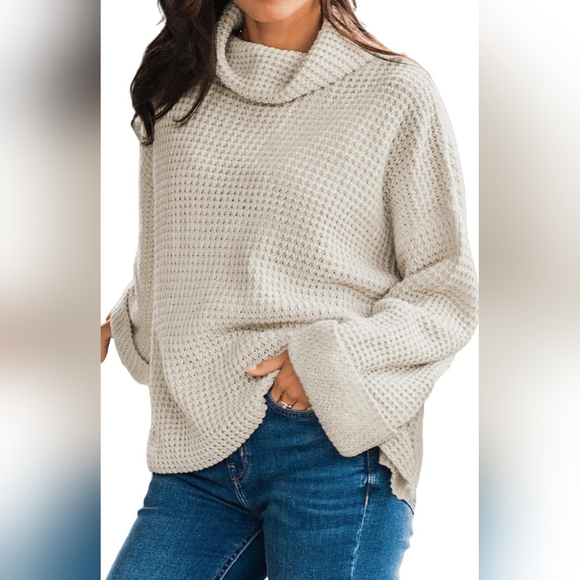 CUPSHE Women's Turtleneck Sweater - Picture 1 of 5
